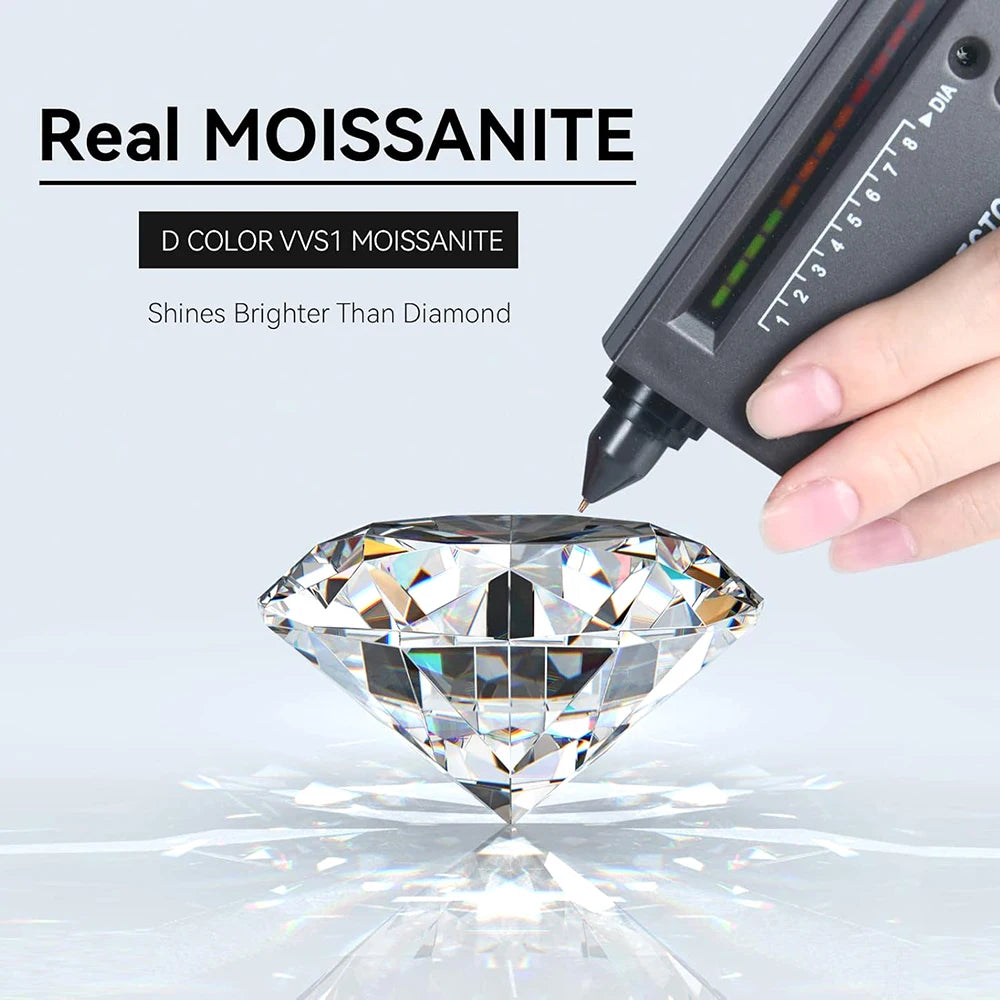 2.0ct Moissanite Wedding Ring for Women 7x7MM Laboratory Crafted Diamond S925 Silver Plated Gold Jewelry with Certificate